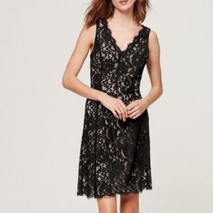 Loft Black Lace Mini Dress